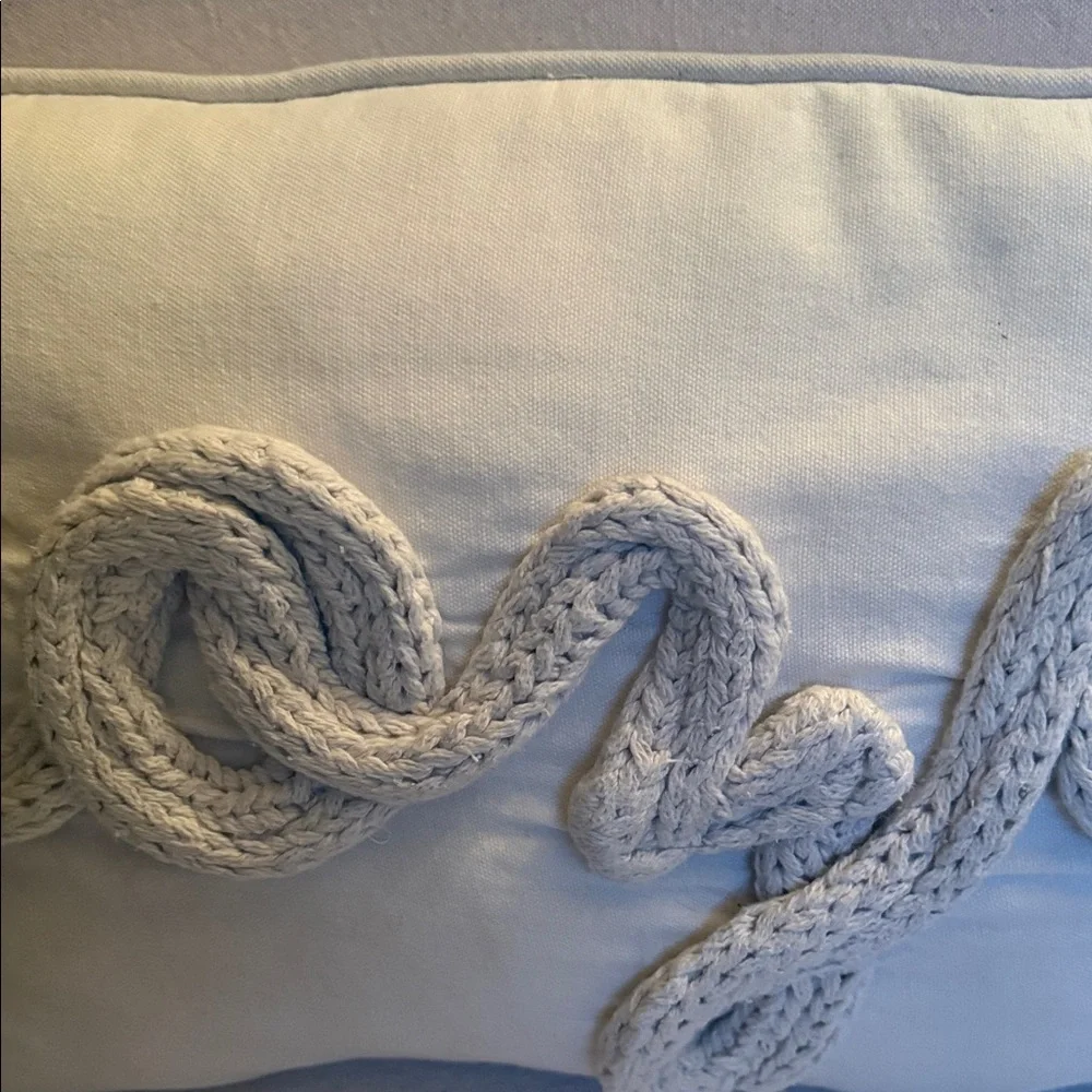 Source Unknown Cream Decorative Pillow with Braided Rope Accent